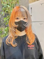 カリーナコークス 原宿 渋谷(Carina COKETH) オレンジ/ウルフカット/インナーカラー/ダブルカラー/レイヤー