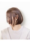 ベージュカラー#ブリーチなし#前下がり#ダメージレスカラー#豊橋