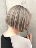 【AYAKA】ホワイトベージュ♪切りっぱなしボブ/ワンレン
