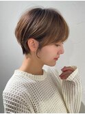 ショートボブ髪型30代40代50代前髪あり前髪なし面長丸顔【倉田】
