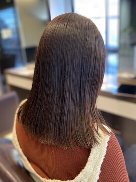 フロア(FLOOR) 艶ベージュカラー/水素トリートメント/ロブ