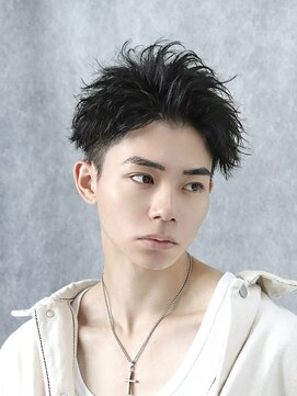 エース(ACES) スパイキーショート刈り上げ束感アップバングツーブロック