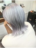 透明感カラー★ダブルカラーブリーチホワイトシルバー