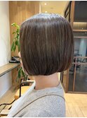 横須賀中央大人ショートボブイルミナカラー髪質改善オージュア
