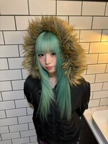 ベレーザ 渋谷(BELEZA)&nbsp;18111エメラルドグリーンエンドカラーウルフアンブレラカラー