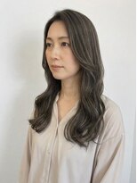 レセ 南柏店(Laissez) 大人ロングウェーブ/顔まわりレイヤー/グレージュ【レセ南柏店】