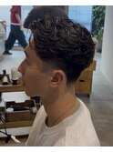 ラルフカール　リバースセンターパート　メンズ　メンズカット