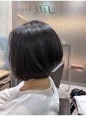 【夏に向けてスッキリ♪前下がりショートボブ】 #日本橋 #三越 