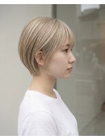 アッシュ 川崎店(Ash)&nbsp;丸みショート　ベージュ　ブリーチあり
