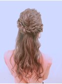 ロングハーフアップスタイル