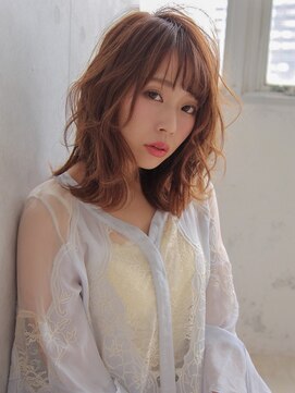 アンジュ 南海なんば駅前店(ange treatment & head spa) くせ毛風ゆるふわセミロング【ange treatment & head spa】