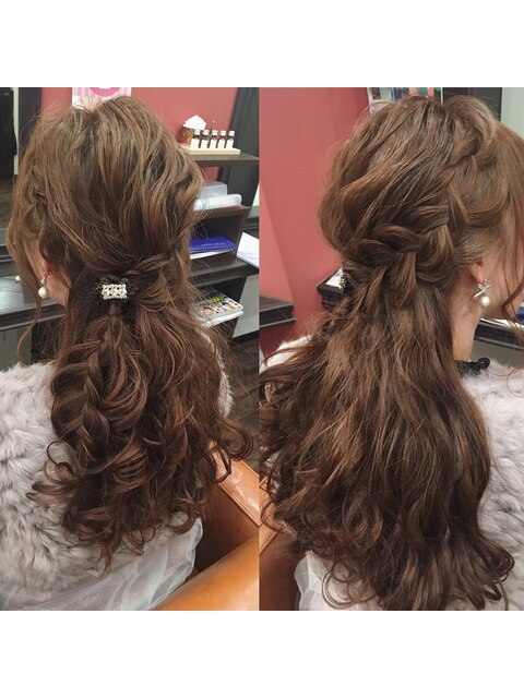 #ヘアセット#ハーフアップ#成人式ヘア#パーティヘア