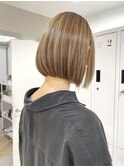 大人可愛い20代30代ハイライト_前下がりボブ【GRAFF銀座】