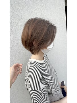 ザ キャンバス ミヤザキツネヒサ(THE CANVAS 宮崎恒久) 大人可愛い 20代30代40代前下がりショートボブ ブラウン basi