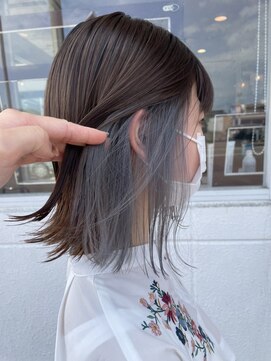 アース コアフュールボーテ 川中島店(EARTH coiffure beaute) デザインインナーブリーチハイライトバレイヤージュ