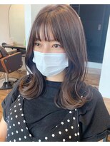 〇大人可愛い くびれヘア チョコレートカラー グレージュ