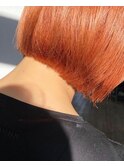 乾かすだけでまとまる簡単ボブ×ピレンジカラー×ぱっつん前髪