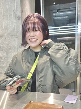 カケル(×.) 【色落ちまでキレイ】カシスカラー×ぷつっとボブ