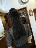 ハーフアップ