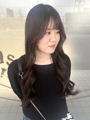 レイヤーカット・前髪カット・韓国・艶カラー
