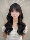 小顔レイヤー　前髪顔周り　髪質改善縮毛