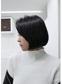 ミディアムヘアハイライトバレイヤージュボブウルフショート