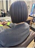 ワンレン×くすみベージュ