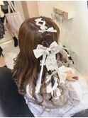 編みかけお花編みたらし/心斎橋ヘアセット