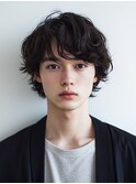 ラウンドマッシュ　ニュアンスパーマ　ラフパーマ
