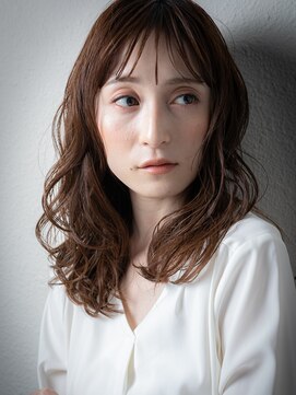 モッズヘア 上尾西口店(mod's hair) シースルーバング韓国風巻き毛先パーマふわミディu上尾30代40代