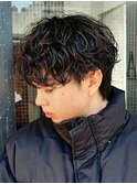 大分シャドウパーマメンズマッシュ波巻きパーマツイストパーマ