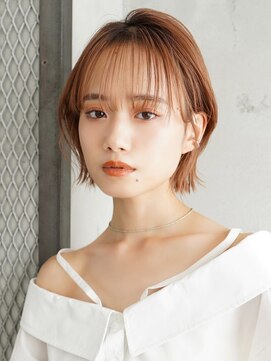 La fith hair SHISEI 名古屋2号店【ラフィス ヘアー シセイ】【4月9日OPEN（予定）】 【La fith】シアーオレンジ×ぷつっとボブ