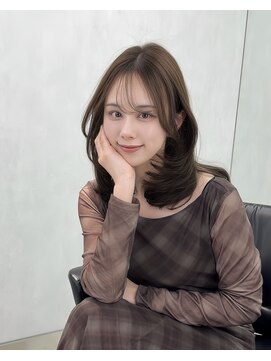 バレット 福岡天神(VALETTE) ミディアムレイヤーカット/2way前髪