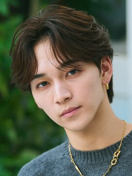 エルマーク 和歌山(L-MARK) フェザーパーマ/ニュアンスパーマ/センターパート/メンズ/眉毛