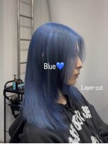 アグ ヘアー ドルチェ 静岡青葉通り店(Agu hair dolce) ブリーチ1回~スモーキーブルー