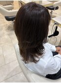 40代50代60代大人ミディアム白髪ぼかし脱白髪染めハイライト