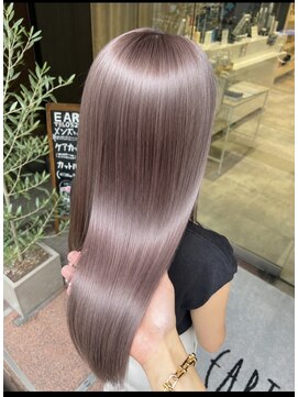 アース 大曽根店(HAIR&MAKE EARTH) ミルクティーベージュ×トレンドハッシュカット