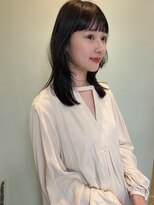 ユー セント(yew scent) 【矢場町】シースルーバング×セミロング