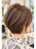 40代 大人の丸みショートボブ