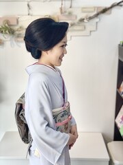 卒園式に訪問着ヘアセット