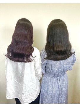 リグフクオカ(L.I.G fukuoka) 【L.I.G fukuoka】学割U24 ペア 艶髪 韓国風 ピンクアッシュ