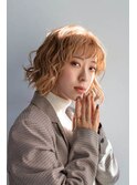 ハイトーン切りっぱなしボブ