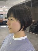 大人ヘルシースタイルショコラアッシュふんわりカールショート
