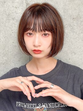 サロウィンフレンテ 新宿三丁目(SALOWIN Frente) 石塚／小顔レイヤーぱっつんショートボブ10代20代30代韓国ヘア