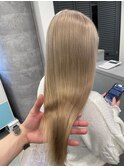 ミルクティーベージュダブルカラーインナーカラーケアブリーチ