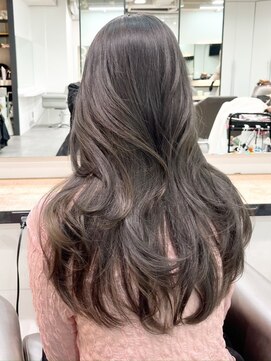 ベレーザ 渋谷(BELEZA) 9742黒髪グレージュ髪質改善アッシュブラック韓国ワンホンヘア