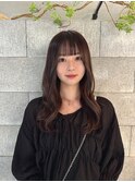 大人可愛い巻き髪スタイル/2wayシースルーバング/髪質改善カラー