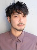 マッシュパーマスペインカールニュアンスパーマ/ダークアッシュ