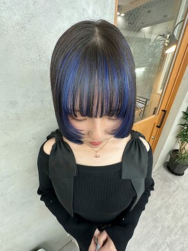 リアン(Lien) デザインカラー/ブルーアッシュ/顔まわりカット