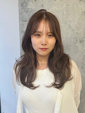 ミリ(mm) 柔らか透明感！レイヤー×ブリーチ無しベージュ◎10代20代30代